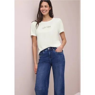 Street One T-Shirt mit Rundhals und Wording
