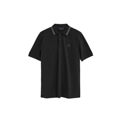 Kurzärmliges Poloshirt schwarz mit Polo Club Patch