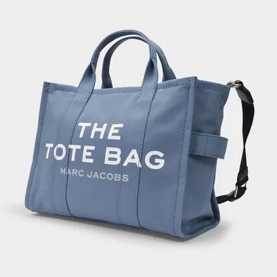 Mittlere Reisetasche in Blau-Schatten Baumwolle