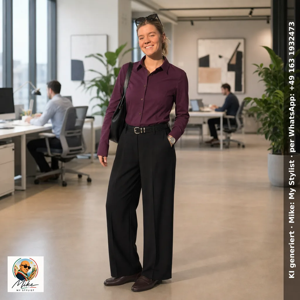 Frischer Business Style als Social Media Manager — Business-Casual Büro