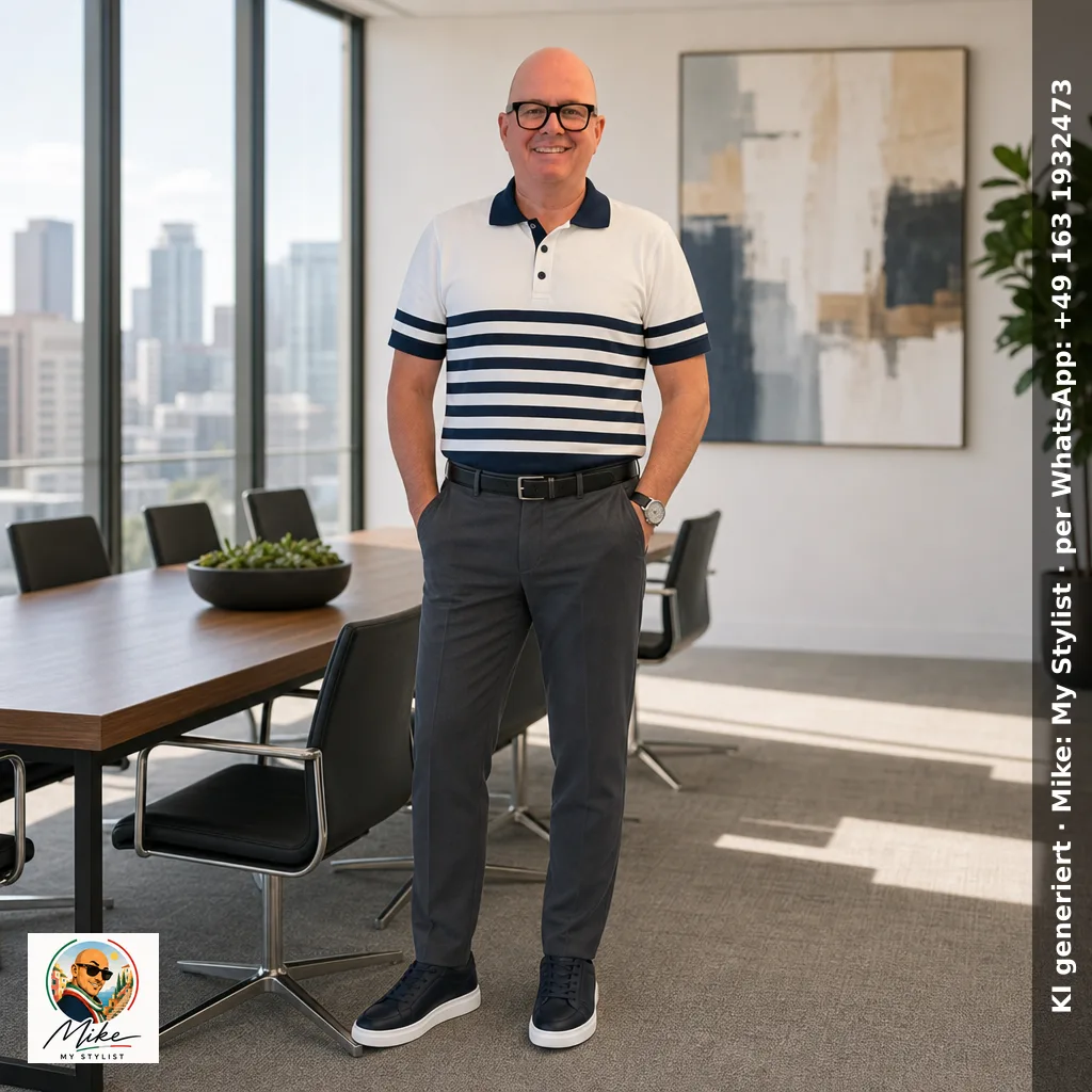 Relaxed Chic mit gestreiftem Polo-Shirt