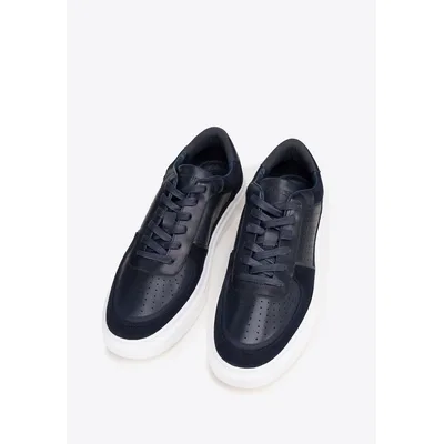 Wittchen Herren-Sneaker aus marineblauem Leder