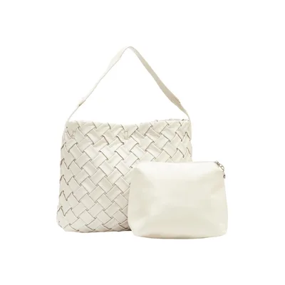 FELIPA Schultertaschen Damen Wollweiß