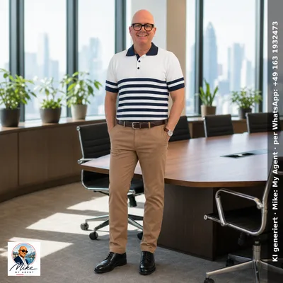 Relaxed Chic: Gestreiftes Polo-Shirt mit Chino