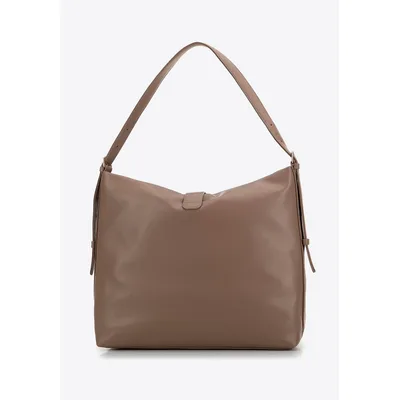 Wittchen Damen-Tasche aus Öko-Leder mit dekorativem Verschluss, Beige