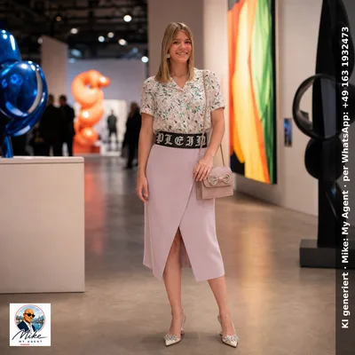 Visionär: Transparente Heels mit Ballonsaum-Kleid