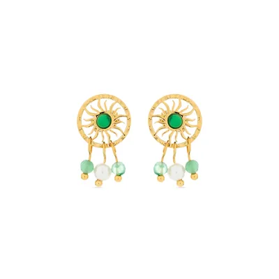 Luxenter Besya-Ohrring aus 18 Karat Gelbgold