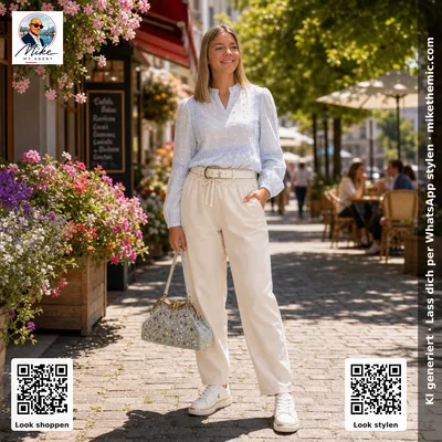 Trendfarbe Eisblau: Leichte Bluse in Eisblau