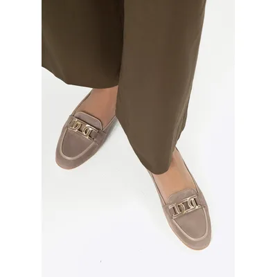 Wittchen Damen-Lederslipper, beige, Naturleder