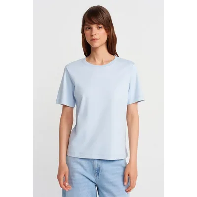 Damen Baumwoll Rundhalsausschnitt T-Shirt