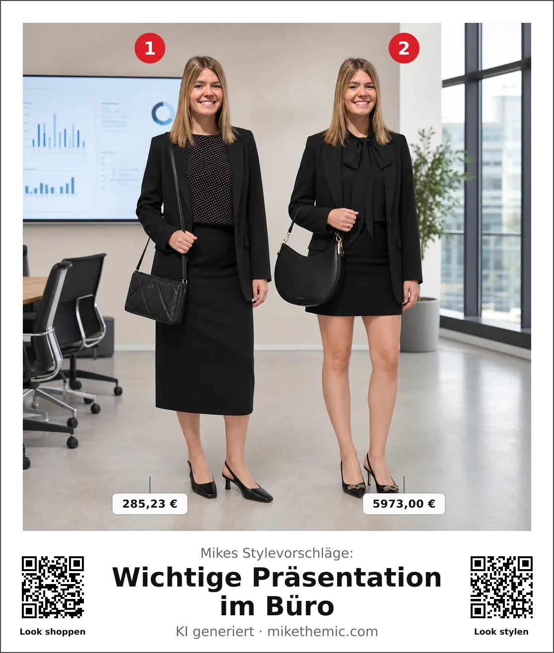 Power Dressing: Oversize-Blazer mit Bleistiftrock