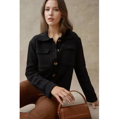Knopf-Cardigan mit Taschen