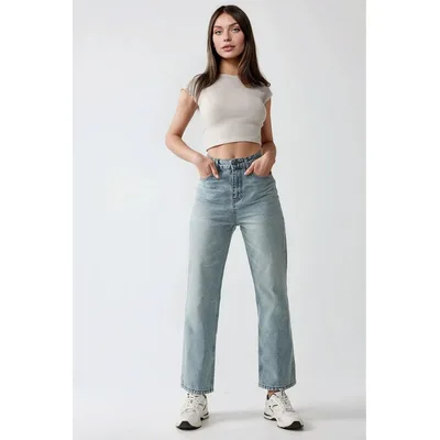 Gerade geschnittene Denim-Jeans