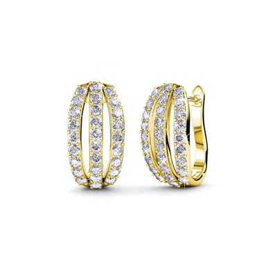 Elegante Ohrringe - Gold und Kristall