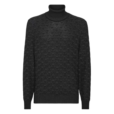 Rollkragenpullover Monogram
