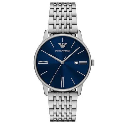 Emporio Armani Minimalist Herren Silber Uhr AR11674