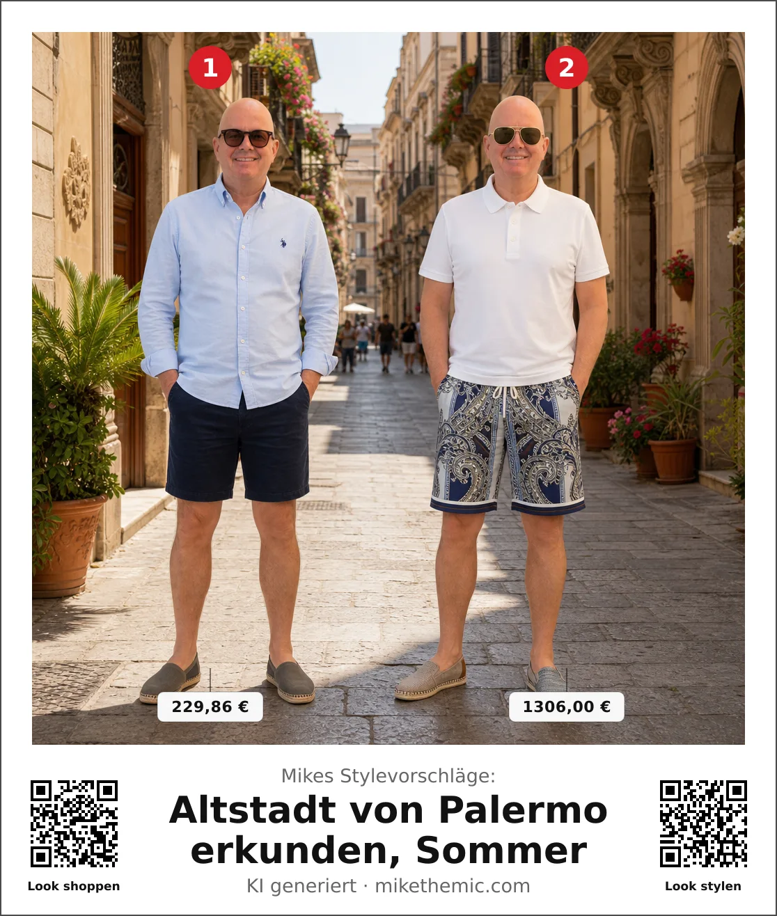 Thomas erkundet die Altstadt von Palermo im Sommer