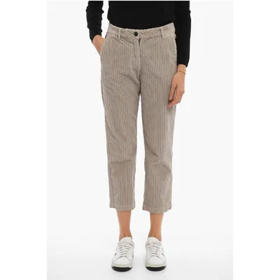 Cordhose mit 4 Taschen in Grau