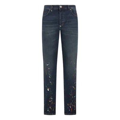 Super Straight Cut Jeans Paint