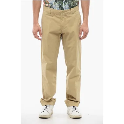 Chinohose mit hoher Taille in Beige