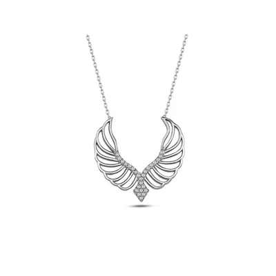Dkeniz Anhänger mit Kette 925/- Sterling Silber Modern Design Silberkette