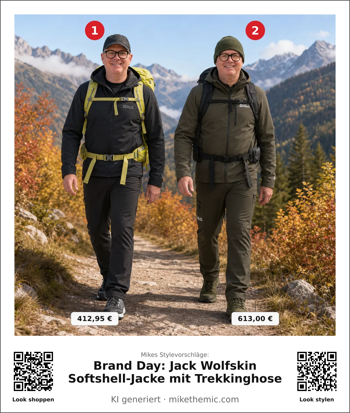 Brand Day: Jack Wolfskin Softshell-Jacke mit Trekkinghose