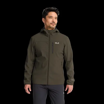Jack Wolfskin Wild Winds Hooded Jacket Men Übergangsjacke mit Kapuze Herren 2XL green