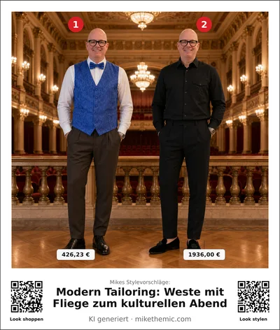Modern Tailoring: Weste mit Fliege zum kulturellen Abend