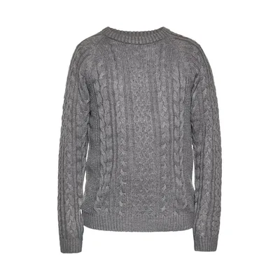 Mo Strickpullover Herren grau melange