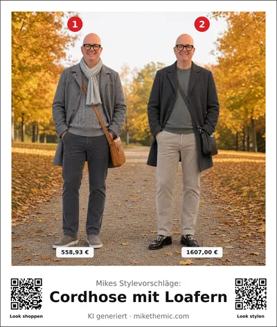 Cordhose mit Loafern