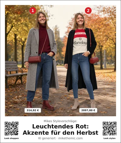 Leuchtendes Rot: Akzente für den Herbst