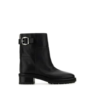 Schwarze Leder Brooklyn Stiefeletten