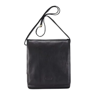 Leder Vintage Schwarz Messenger Schulter Crossbody Reise Business Tasche - Ranger