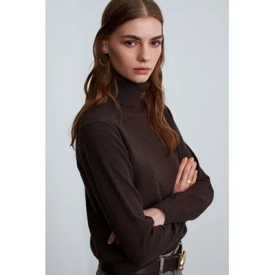 Damen Kaschmir Rollkragenpullover