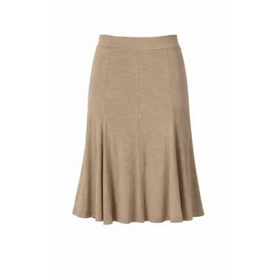 Ausgestellter Midirock mit weichem Stretch-Finish