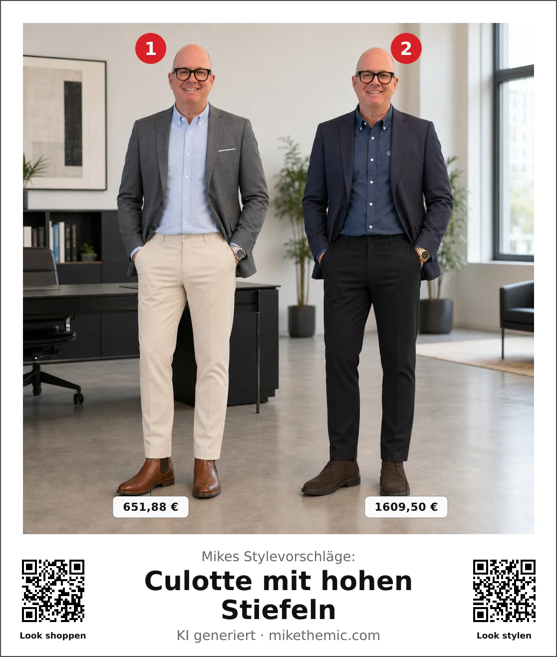 Culotte mit hohen Stiefeln