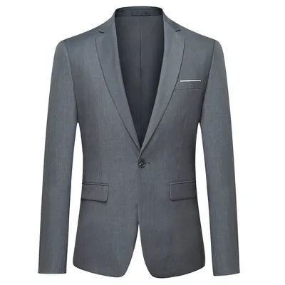 Dunkelgrauer Freizeitblazer Slim Fit Business Blazer