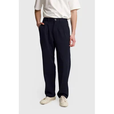 Giesto Faltenfreie Hose mit geradem Bein - Marineblau