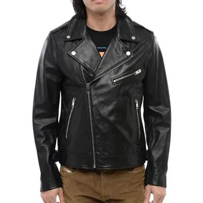 Diesel - L-garrett-r - Schwarze Lederjacke